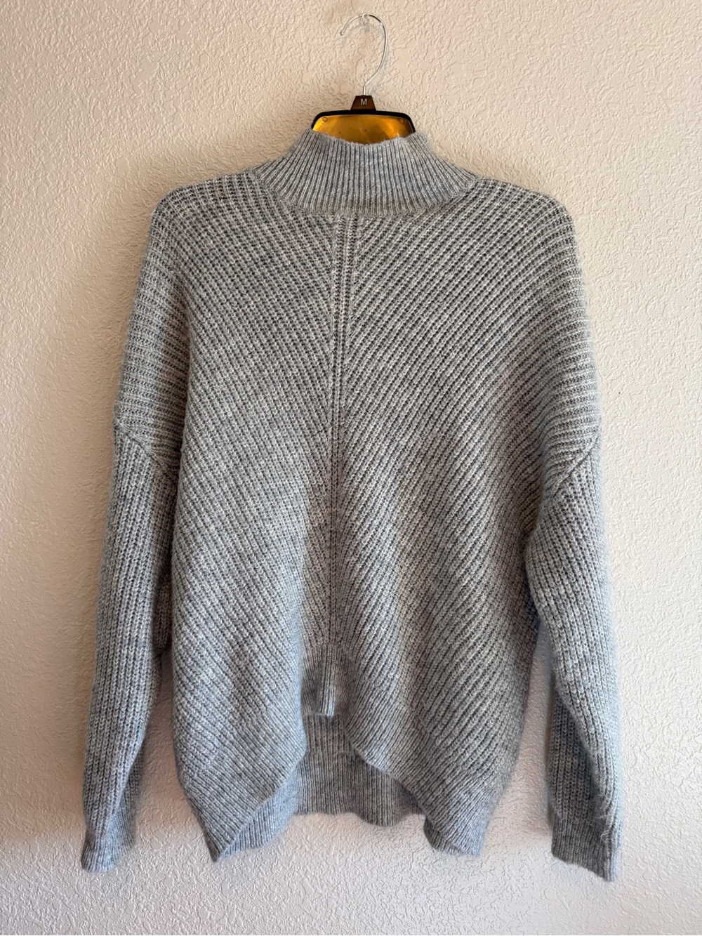 Vince Camuto Gray Ribbed Turtleneck Sweater medium